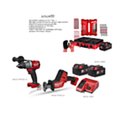 Milwaukee M18 ชุดคอมโบเจาะ-ตัด ถนัดมือ 18 โวลต์ สว่านกระแทก เลื่อยชักอเนกประสงค์ไร้สาย พร้อมแบตเตอรี่และแท่นชาร์จ